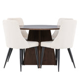 Bootcut jídelní stůl s jídelní židlí Leone