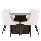 Bootcut jídelní stůl s jídelní židlí Leone