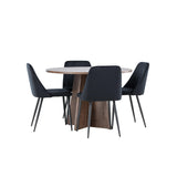 Bootcut jídelní stůl s noční jídelní židlí