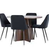 Bootcut jídelní stůl s noční jídelní židlí