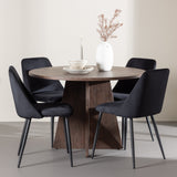 Bootcut jídelní stůl s noční jídelní židlí