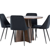 Bootcut jídelní stůl s noční jídelní židlí