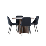 Bootcut jídelní stůl s noční jídelní židlí