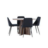 Bootcut jídelní stůl s noční jídelní židlí