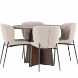 Bootcut jídelní stůl s jídelní židlí Modesto