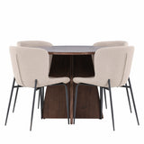 Bootcut jídelní stůl s jídelní židlí Modesto