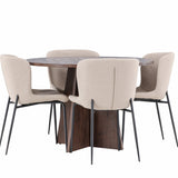 Bootcut jídelní stůl s jídelní židlí Modesto