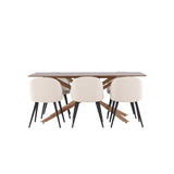 Jídelní stůl Piazza se sametovou jídelní židlí