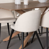 Jídelní stůl Piazza se sametovou jídelní židlí