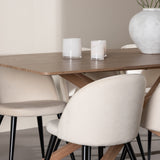 Jídelní stůl Piazza se sametovou jídelní židlí