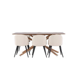 Jídelní stůl Piazza se sametovou jídelní židlí