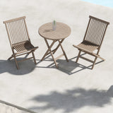 Kenya Cafe Table + Kenya Jídelní židle –   Whitewash x 2
