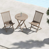 Kenya Cafe Table + Kenya Jídelní židle –   Whitewash x 2