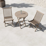 Kenya Cafe Table + Kenya Jídelní židle –   Whitewash x 2
