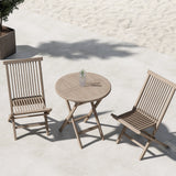 Kenya Cafe Table + Kenya Jídelní židle –   Whitewash x 2