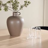 Stůl Flora - Whitewash se 4 židlemi Edina - Black