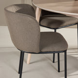 Stůl Flora - bílý se 4 židlemi Edina - černá / hnědá