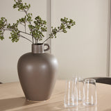 Stůl Flora - bílý se 4 židlemi Edina - černá / hnědá