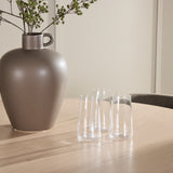 Stůl Flora - bílý se 4 židlemi Edina - černá / hnědá