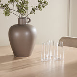 Stůl Flora - Bílý se 4 nočními křesly - Černá / Béžová