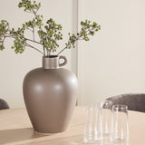 Stůl Flora – bílý se 4 židlemi Astoria – hnědý