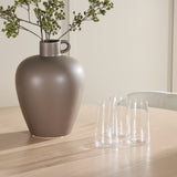 Stůl Flora - Whitewash se 4 židlemi Lilja - Béžová