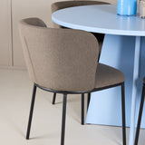 Stůl Bootcut - Baby Blue se 4 židlemi Edina - Black / Brown