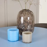 Stůl Bootcut - Baby Blue se 4 židlemi Edina - Black / Brown