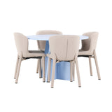 Bootcut Table - Baby Blue se 4 židlemi Astoria - Béžová