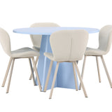 Bootcut Table - Baby Blue se 4 židličkami Lilja - Béžová