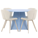 Bootcut Table - Baby Blue se 4 židličkami Lilja - Béžová