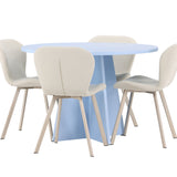 Bootcut Table - Baby Blue se 4 židličkami Lilja - Béžová