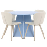 Bootcut Table - Baby Blue se 4 židličkami Lilja - Béžová