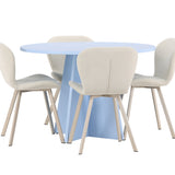 Bootcut Table - Baby Blue se 4 židličkami Lilja - Béžová