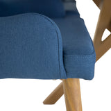 Piazza Matbord - Ek-look / svart - 180*90*75 +Plaza - Jídelní židle - Modrá / Dub _6