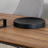 Jídelní stůl Inca - 160/200*85*H75 - Dub / Černá +Komfortní židle Polar šedá - Černé nohy _4