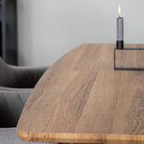 Jídelní stůl Inca - 160/200*85*H75 - Dub / Černá +Komfortní židle Polar šedá - Černé nohy _4