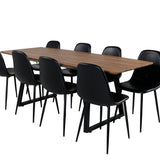 Inca Matbord - Svart / Oljad Ek - 160/200*85*H75+Polar Matstol - Svart / Svart P
