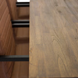 Padang Matbord - Svart / mörk Teak - 250*100*H76+Art Karmstol - Svart / Brun PU_