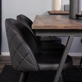 Jakarta Matbord - Svart / mörk Teak - 200*90*H75+Jídelní židle Velvet mosaz š. ulice