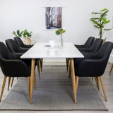 Polar Matbord - Ek-Look / Vit- 180*90*H75 +Comfort Karmstol - Ek-Look / Svart PU _6