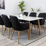 Polar Matbord - Ek-Look / Vit- 180*90*H75 +Comfort Karmstol - Ek-Look / Svart PU _6