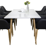 Polar Matbord - Ek-Look / Vit- 180*90*H75 +Comfort Karmstol - Ek-Look / Svart PU _6
