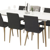 Polární stůl Elipse - 240cm Bílá /Dub +Windu Matstol - Ek-Look / Mörkgrå _6