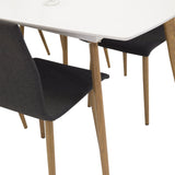 Polární stůl Elipse - 240cm Bílá /Dub +Windu Matstol - Ek-Look / Mörkgrå _6