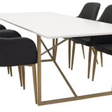Palace Matbord - Ek-look / Vit - 240*100*H75 +Comfort Karmstol - Ek-Look / Svart PU _6