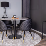 Razzia Jídelní stůl 106cm - Šedá Terazzo / BlackVelvet jídelní židle mosaz š. ulice