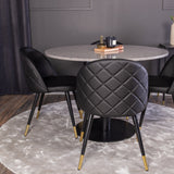 Razzia Jídelní stůl 106cm - Šedá Terazzo / BlackVelvet jídelní židle mosaz š. ulice