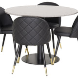 Razzia Jídelní stůl 106cm - Šedá Terazzo / BlackVelvet jídelní židle mosaz š. ulice