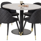 Razzia Jídelní stůl 106cm - Šedá Terazzo / BlackVelvet jídelní židle mosaz š. ulice